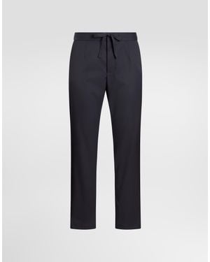 Dolce & Gabbana Technical Wool Jogging Trousers - Blue