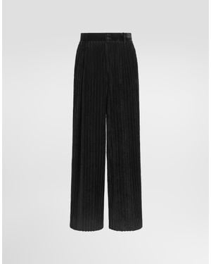 Dolce & Gabbana Pantalones En Pana - Negro