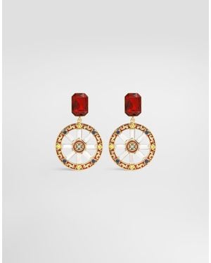 Dolce & Gabbana Carretto Wheel Clip Earrings - White