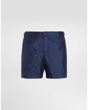 Dolce & Gabbana Jacquard Logo Swim Boxers - Blue