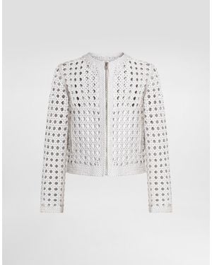 Dolce & Gabbana Giubbotto A Intreccio - Bianco