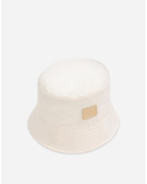Dolce & Gabbana ロゴプレート バケットハット - ホワイト