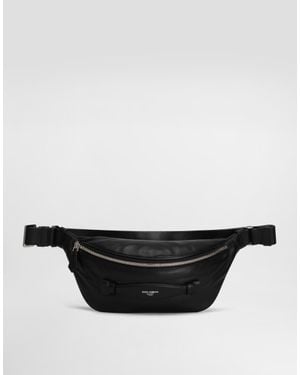 Dolce & Gabbana Gürteltasche Aus Kalbsnappaleder - Schwarz