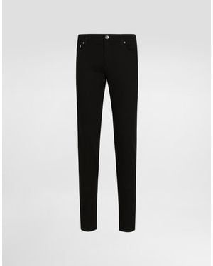 Dolce & Gabbana Slim Fit Stretch Cotton Jeans - Black