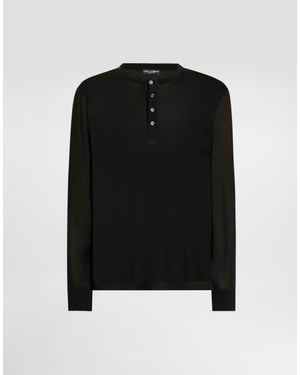 T-shirt Manches Longues Dolce & Gabbana Homme - Noir, Taille M, Occasion Très Bon État