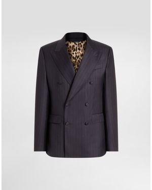 Dolce & Gabbana Double-Breasted Sicilia Light Jacket - Blue