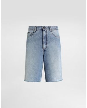 Dolce & Gabbana Denim Bermuda Shorts - Blue