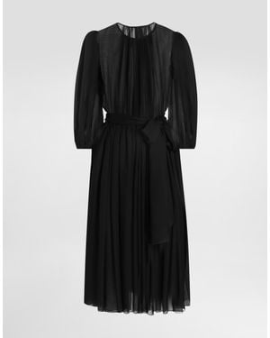 Dolce & Gabbana Chiffon Dress - Black