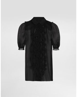 Dolce & Gabbana Chiffon Shirt - Black