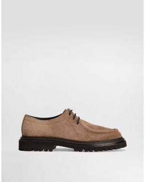 Dolce & Gabbana Split Calfskin Derby - Brown
