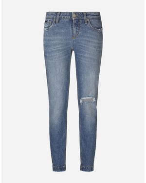 Dolce & Gabbana ジーンズ プリティスキニーフィット スモールダメージ - ブルー