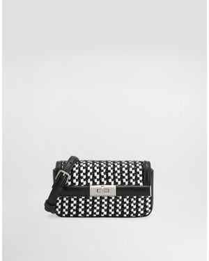 Dolce & Gabbana Marlene Crossbody Minibag With Weave - White
