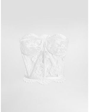 Dolce & Gabbana Lace Bustier - White