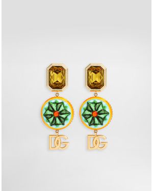 Dolce & Gabbana Pendientes De Clip - Blanco
