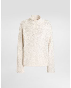 Dolce & Gabbana Cotton-Blend Pullover - White