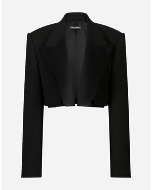 Dolce & Gabbana Cropped Blazer - Black