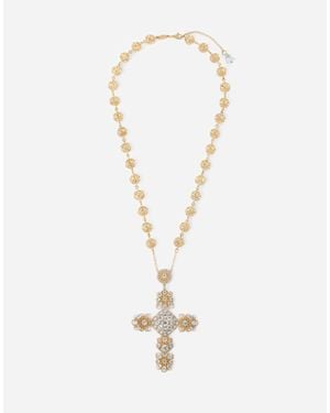 Dolce & Gabbana Filigree Necklace 18-Carat And Aquamarines - White