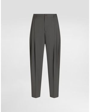 Dolce & Gabbana Wool Trousers - Grey