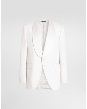 Dolce & Gabbana Sicilia Single-Breasted Wool Jacket - White