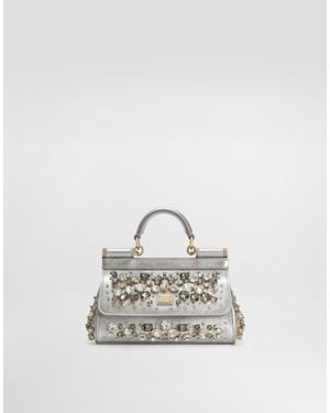Dolce & Gabbana Sicily Small Handbag - White