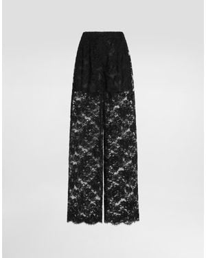 Dolce & Gabbana Lace Trousers - Schwarz