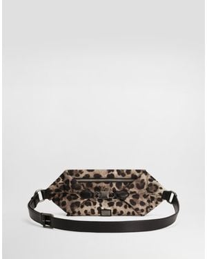 Dolce & Gabbana Leopard- Nylon Bag - Multicolour