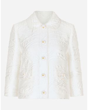 Dolce & Gabbana Gabbana Brocade Jacket - White