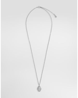 Dolce & Gabbana Collana con ciondolo e cristalli - Bianco