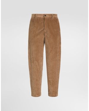 Dolce & Gabbana Corduroy Trousers - Natural