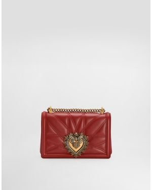 Dolce & Gabbana Medium Devotion Shoulder Bag - Red