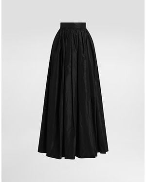 Dolce & Gabbana Taffeta Circle Maxi Skirt - Black