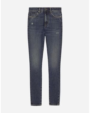 Dolce & Gabbana Skinny Cotton Denim Audrey Jeans - Blue