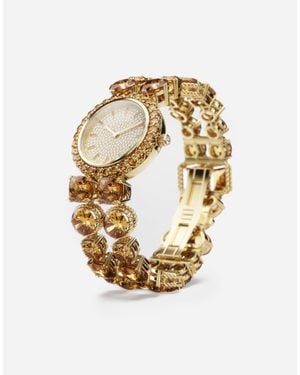 Dolce & Gabbana Reloj Monocolore De Oro Amarillo De 18 Quilates Y Citrinos - Metálico