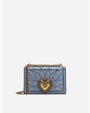 Dolce & Gabbana Medium Devotion Shoulder Bag - Blue
