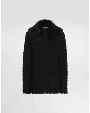 Dolce & Gabbana Chaqueta En Crochet - Negro