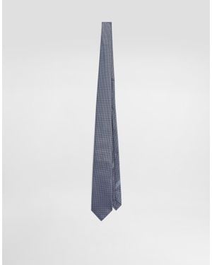 Dolce & Gabbana Micro-Design Jacquard Tie - White