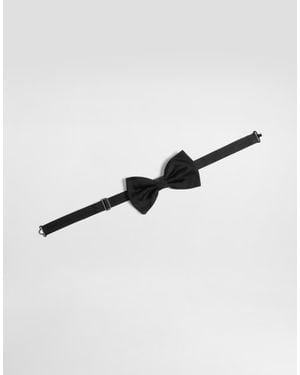 Dolce & Gabbana Silk Bow Tie - Black