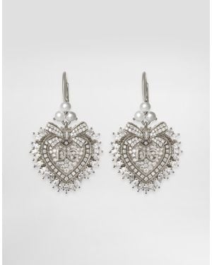 Dolce & Gabbana Devotion Earrings 18-Carat And Diamonds - メタリック