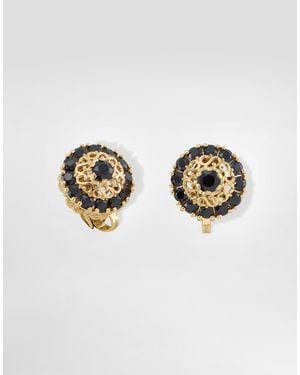 Dolce & Gabbana Sicily Earrings 18-Carat And Sapphires - Blanco