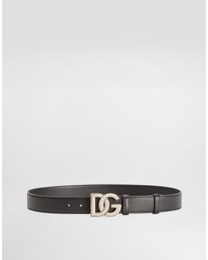 Dolce & Gabbana Alpine Calfskin Belt - White