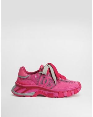 Dolce & Gabbana Dg Country Road Fabric Trainers - Pink