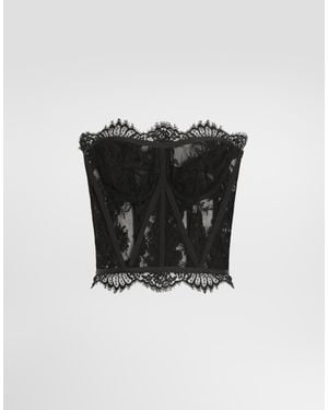 Dolce & Gabbana Lace Bustier - Black