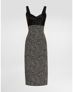 Dolce & Gabbana Heavy Crêpe Dress With Damier Print - マルチカラー