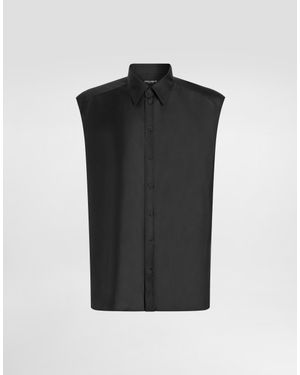 Dolce & Gabbana Silk Twill Shirt - Black