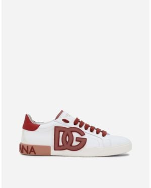 Dolce & Gabbana ポルトフィーノ レザースニーカー - ホワイト