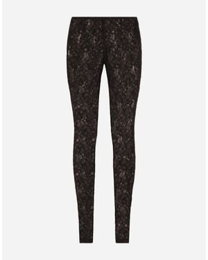 Dolce & Gabbana Lace Leggings - Black
