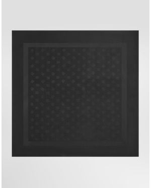 Dolce & Gabbana Stola 135 X 135 Aus Seide Mit Logo-Jacquard - Schwarz