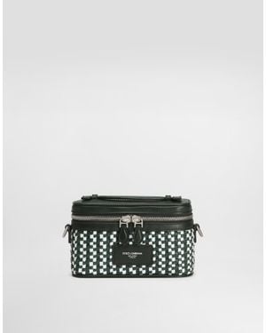 Dolce & Gabbana Atene Crossbody Minibag With Woven Leather - Multicolour
