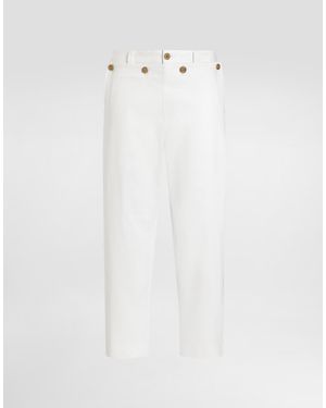 Dolce & Gabbana Cotton Trousers - White