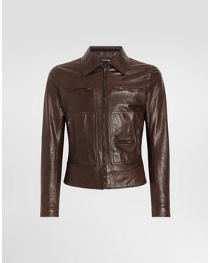 Dolce & Gabbana Leather Jacket - Brown